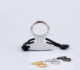 Flower Single Finger Knuckle Duster Alloy Survival Keychain EDC Self Defense Tool Buckle 3Colors Brass Knuckles Dusters Break Wind9009807