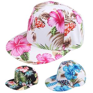 Bloem Snapback Hat Cap Floral Print Baseball Cap 3 Kleuren Gratis Verzending Gratis verzending