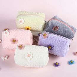 Flower Soft Cosmetics Make -uptassen Fashion Girl Kawaii Women's Beauty Cosmetic Bag Multifunction Student Pencil Case Organizer