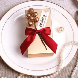 Bloem vierkante papier snoepdoos kraal verpakking geschenkdozen bruiloft gunst voor gasten