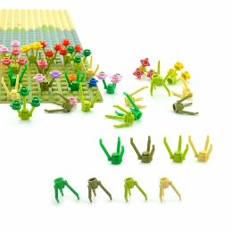 Bloques de construcción de bricolaje de la flor de flores Accesorios de jardín de la casa Plantas de hierba de algas marquías Moc piezas de montaje ensamblado juguetes 3741