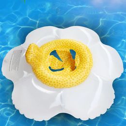 Fleur nager bouée anneau mignon anneau de piscine mignonne gonflable avec un petit dos confortable adapté aux fêtes de plage extérieure d'été adaptées aux 0-4 enfants 240520