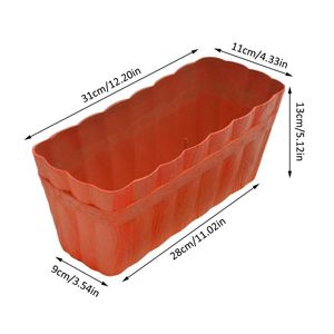 Bloemvenster Plastic rechthoekig raam Planters Groenten Groeiende container Tuin Floemplant Pot voor balkontuin