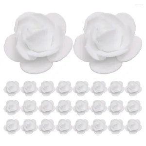 Fleurs 50 pièces décoratives Simulation Rose tête Roses mousses artificielles petites pour artisanat têtes faux bricolage matériel mariage S s s