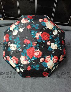 Bloemen beste zon parasols hipster automatische vouwen ontwerper luxe parasols hoge kwaliteit outdoor reizen multifunctionele winddichte regenachtige paraplu's