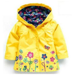 Bloemen meisjes jassen herfst waterdichte kinderen jas windbreaker jas capual girls raincoat 2-6 jaar oude kinderen kleding