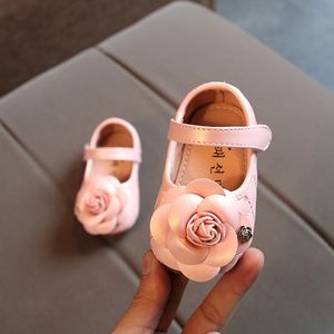 Chaussures en cuir pour filles, chaussures de printemps et d'automne pour bébés de 0 à 1 à 2 ans, chaussures à fond souple, pour enfants LJ201104