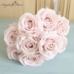 Fleurs Headsbunch rose artificielle séchée 10 bouquet mariée tenant le mariage arrangement floral accessoires chambre décor à la maison po accessoires 230613