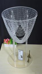 Bloemenstents 68 cm lang acrylbloemrek kristal trouwtafel wegblad bruiloft middelpunt evenement feestdecoratie eea1655558134444