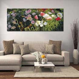 Art mural de fleurs sur toile Mordens Blush Icelands Peinture contemporaine artisanale pour entrée