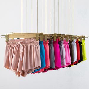 Short de sport fluide pour femme, course à pied, tennis, papillon, short 2 en 1 double couche, confortable, à séchage rapide