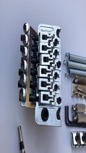 Floyd Rose Tremolo Bridge System Chrome Double Shake Guitarra eléctrica Pull String Plate4744119