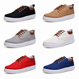 2024 Casual schoenen geen merk canvas spotrs sneakers wit zwart rood grijs kaki blauwe mode heren schoenen van