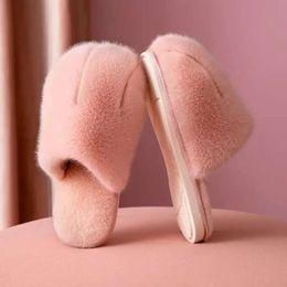 Peluches femmes sandales chaussures blanches gris rose femme glisses douces pantoufle gant à gantres chaudes chaussures a67 s s