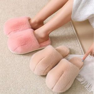 Fluff Women Sandales Chaussures Blanc Gris Gris Rose Berne Femmes Soxe Sliving Slipper Keep Warm Slippers Chaussures Taille 36-41 09 C6FC S S