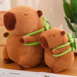 Peluche Capybara peluche poupée Kawaii Capybara avec tortue peluche jouet animaux en peluche enfants Juguetes cadeau d'anniversaire décor à la maison 240129