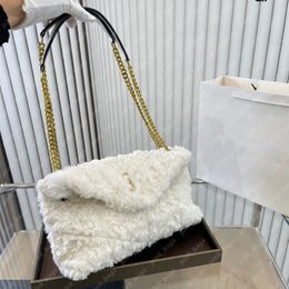 Fluffy Designer Schoudertas Fuzzy Vrouwen Puffer Handtas Harige Winter Dames Y Portemonnee Luxe Ontwerpers Handtassen Crossbody Tassen Portemonnee Tote 1018