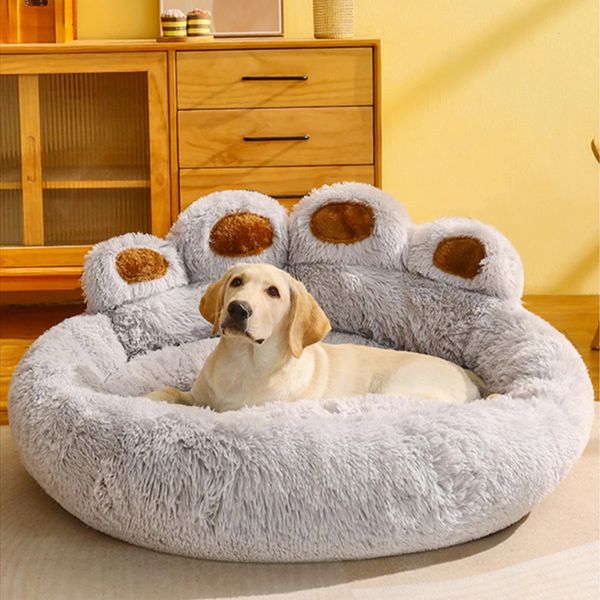 Lit de chien moelleux accessoires de chenil en peluche produits pour animaux de compagnie grands lits de chiens literie canapé panier petit tapis chats grand coussin chiot animaux de compagnie 240115