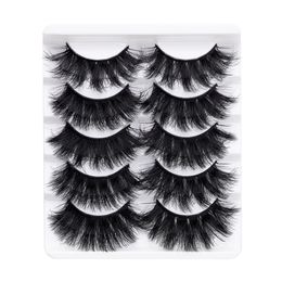 Faux cils moelleux 5 paires de vison 8D épais MessyCurly cils vente en gros