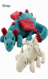 Pluizig Haar Blauwe Pterosauria Draak Konijn Knuffel Gevuld Evil Red Fly Wings Fire Knuffels Pop Speelgoed Voor Kinderen jongen 2201195251398