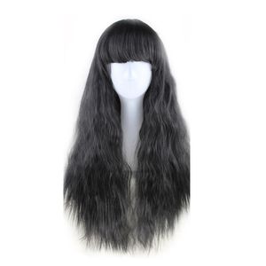 WoodFestival corn perm fluffy fiber wig women natural wigs kinky curly hair heat resistant long wig cosplay black burgundy brown
