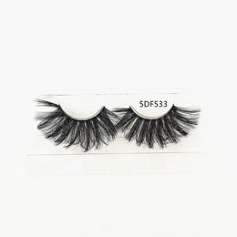 Fluffy Lashes 1 Paire 25mm Faux Cils Épais Multi-Couche Cils Croix Usine En Gros