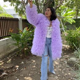 Fluffy Lavender Ruffles Tierred Tulle Veste Extra Puffy Tutu Blouse Hi Street Long Manche à manches luxuriantes