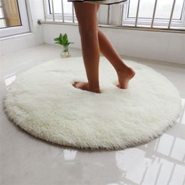 Tapis rond moelleux pour salon, Long tapis en peluche, chambre d'enfants, en fausse fourrure, pour chambre à coucher, tapis Shaggy, tapis moderne pour la maison, T20229r