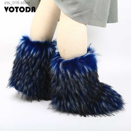 Fluffy Winter Women Boots Woman Furry Faux Fur Ladies Outdoor Nonslip Cotton Girl Plush Warm Snow Boot Slip op T230829 CC4B5 RY