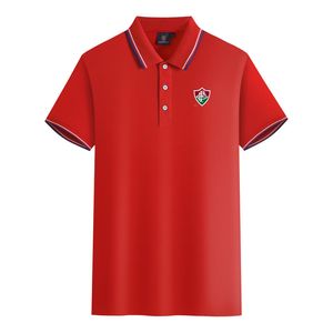 Fluminense FC hommes et femmes Polos coton mercerisé à manches courtes revers respirant T-shirt de sport LOGO peut être personnalisé