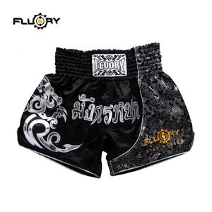 Flux Impression Fight Shorts Boîtes Boîtes de broderie Patches Muay Thai 240408