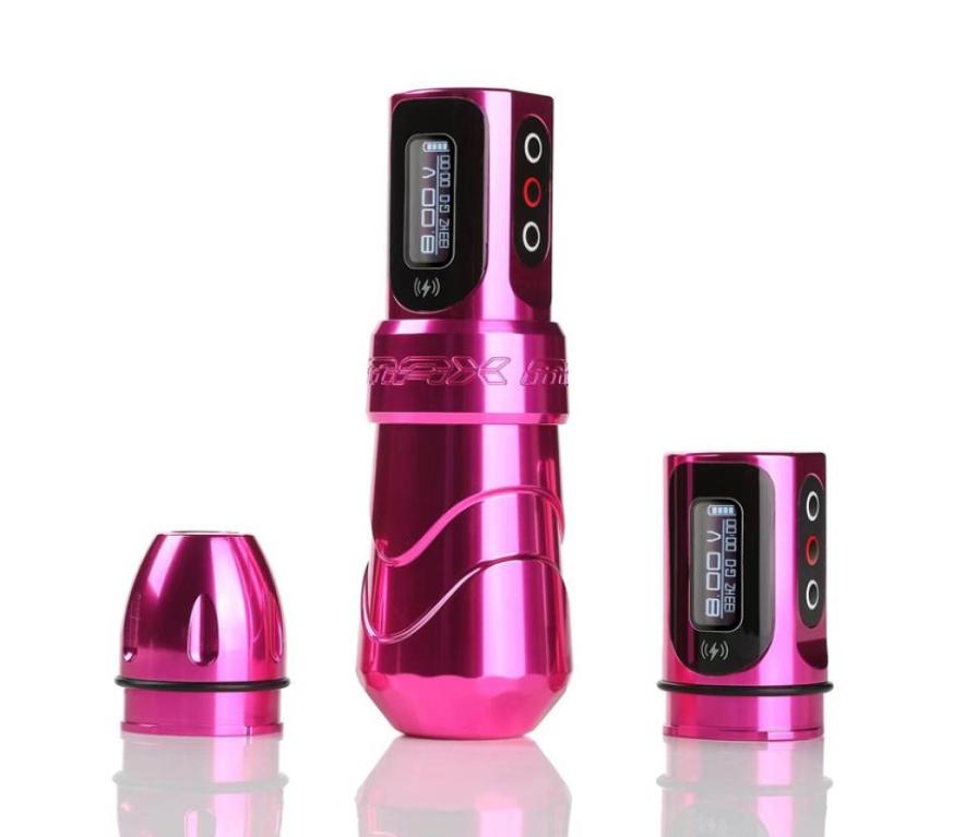 Flux Max Wireless Tattoo Pen Kit Motor Motor Motor Cargable Lithium Battery Machine مع RCA Connector7285808