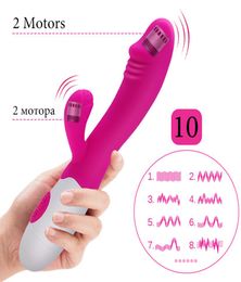 FLXUR vibratori per le donne dildo giocattolo vibratore del coniglio vaginale clitoride femminile massaggiatore masturbazione motore elettrico prodotti del sesso Y20048947323