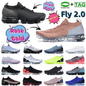 Fly 2.0 Sneakers FK Femmes Hommes kint Chaussures de course 2.0 Or rose Triple Noir Aluminium Gris foncé Rouge Orbit Trainers sneaker Taille 36-47