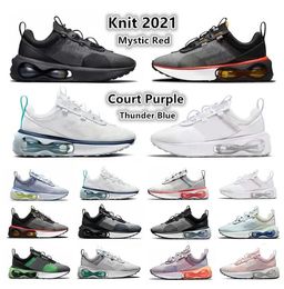 Fly 2021 Knit Mesh Loopschoenen Heren Multi-Coloration Obsidian Thunder Blue Venice Mystic Red Court Purple Barely Green Men dames airs trainers sport sneakers 36-45