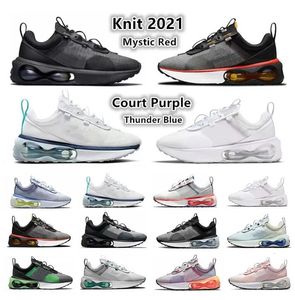Fly 2021 Knit Mesh Hommes Chaussures de course Multi-Coloration Obsidian Thunder Blue Venice Mystic Red Court Purple Barely Green Hommes femmes airs baskets de sport 36-45