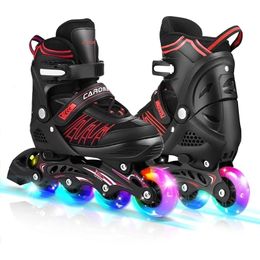 Vliegvismolens2 Caroma Verstelbare Inline Skates Meisjes en Jongens met alle verlichte wielen Outdoor Beginners Rolschaatsen voor kinderen 221116