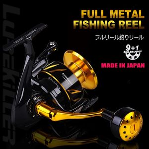 Fly Fishing Reels2 Original Japan Made Lurekiller Metal Body Spinning Reel Jigging Saltist CW3000 4000 4000H 5000 5000H 6000 10000 10000H 231115