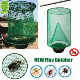 Fly Trap voor dierenboerderij Tuin Opknoping Flycatcher Fly Catcher Killer Ongediertebestrijding Herbruikbare Flytrap Kooi Netto Vallen met Aas