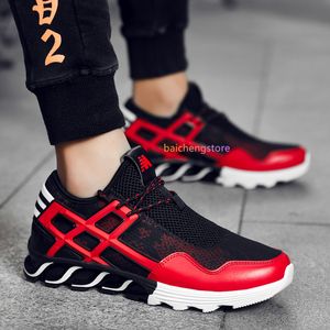 Fly Weven Luchtkussen Loopschoenen voor Heren Outdoor Sport Trainer Lace Up Heren Sportschoenen Mode Wandelschoenen Big Size 46 L52