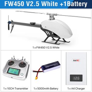 Fly Wing FW450 V2.5 RC Helicopters for Adult Remote Control RTF GPS App Automatic Retour RC Drone Helicopters RC Toys RC Partie