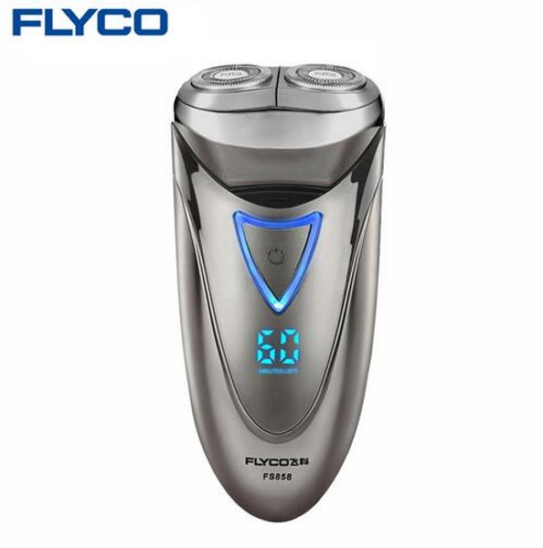 Afeitadoras eléctricas profesionales FLYCO para hombres, Afeitadora recargable a prueba de agua, pantalla de alimentación LED, 1 hora de carga rápida, 220V, FS858