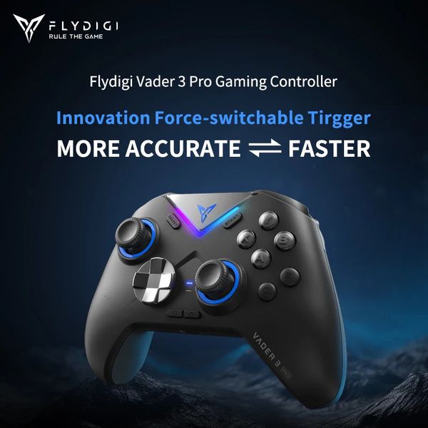 Flydigi VADER3/VADER 3 Pro Game Handle Force Feedback Controlador de juegos personalizado RGB de seis ejes multisoporte PC/NS/Mobile/TV 240115