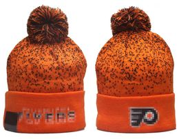 Flyers Beanies Philadelphia Cap Wool Warm Sport Gebreide hoed Hockey Noord -Amerikaanse team Striped Sideline USA College Cuffed Pom Hats Men Women Women