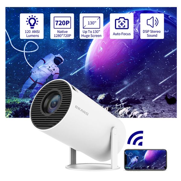 Flyin- HY300 El más nuevo Proyector inalámbrico 3D 4K 1080P Smart Mobile Android Mini Proyector LED WiFi con claridad de gran angular