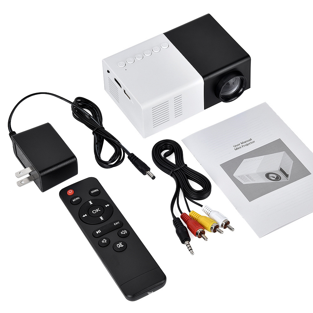 Flyin YG300 4K USB Full HD Cinema Kino Home Game Beamer Multimedia Proyector Mini Portable LED LED Pocket Pocket Projector
