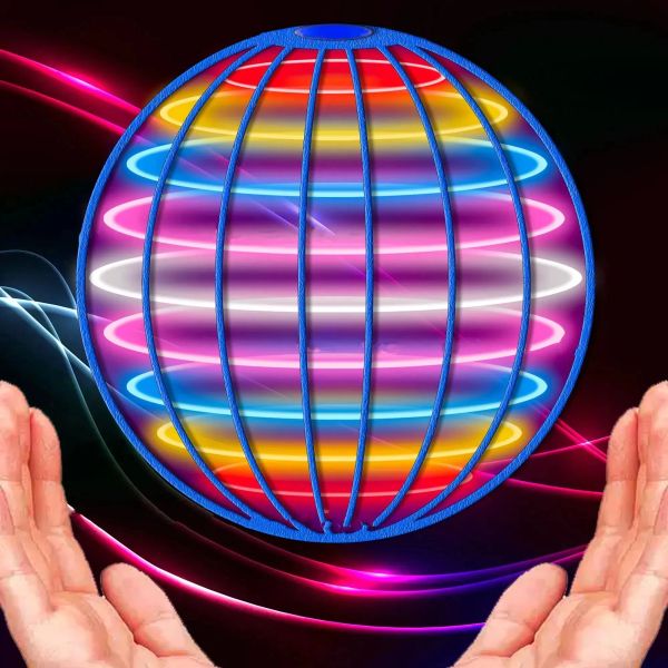 Ball Flying Boomerang Magique Magique avec des lumières LED Drone Ball Fly Nova Orb Flying Spinner Fidget Toys Enfants Cadeaux de Noël