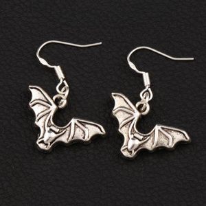 Boucles d'oreilles lustre en forme d'animal chauve-souris volante, crochet d'oreille en poisson en argent 925, 40 paires, lot E979 32 6x23 9mm226s