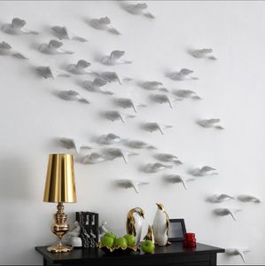 Vliegende vogel keramische muur decoratie decoratieve objecten creatieve single vleugel driedimensionale opknoping hotel thuis woon eetkamer achtergrond wanddecoratie