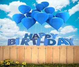 Flying Blue Balloons Joyeux anniversaire POGRAMME POGRAMENTS BLUE CLAW CLAIME BOIS FENCE EXTÉRIEUR SPCÉIQUE STADIO CONDITEURS POUR BABY CH2259551